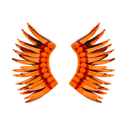 Orange Angel Wing Earrings