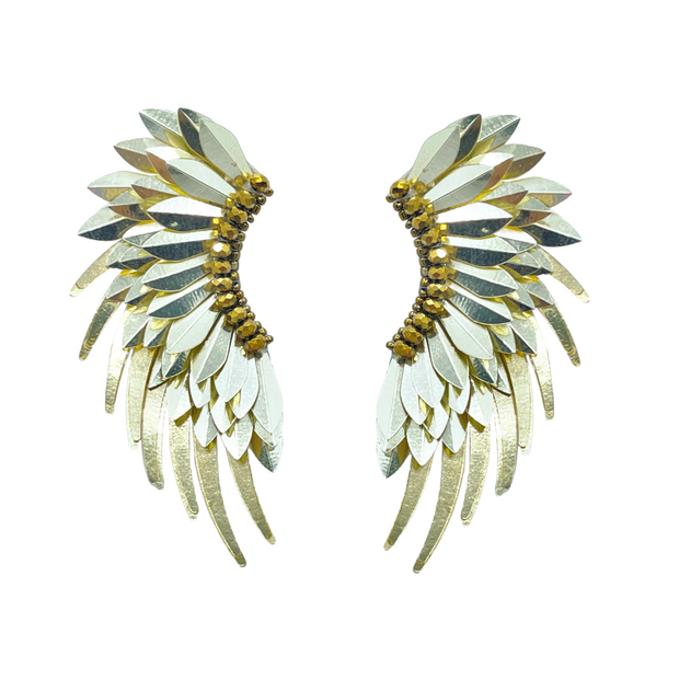 Gold Large Angel Wing Earrings