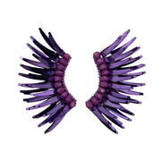 Purple Angel Wing Earrings