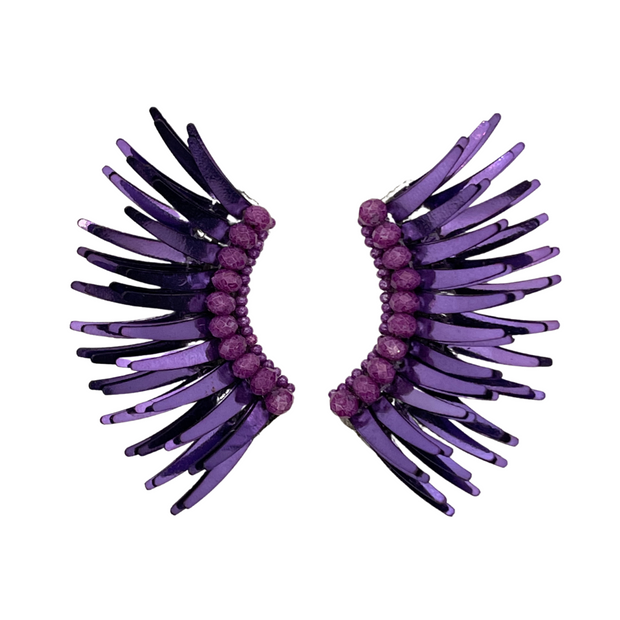 Purple Angel Wing Earrings