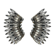 Silver Crystal Wing Earrings