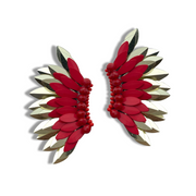 Red & Gold prom earrings     