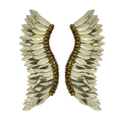 Gold Statement Wing Earrings 