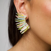 Pastel Swirl Angel Wing Earrings