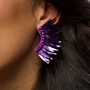 Purple Angel Wing Earrings