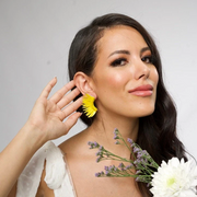 Lemon Angel Wing Earrings